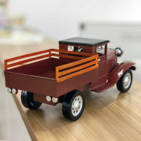 Hand-Painted Vintage Pickup Truck Model Handmade Metal Pickup Truck Retro Look Home Decor Decorative
