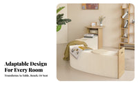 Foldable Design Accordion Paper Bench Space-Saving Accordion Paper Stool Multi-Functional foldable Seating No Assembly Required for Small Apartment Dwellers, Event Planners, Office Managers, Living Room, Entryway, Entrance Hall, Parties