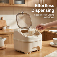 Rice Container Storage Measuring Cup Sealed, Rice Dispenser Container Cereal, Container Large Airtight Food, Food Grade Rice Dispenser