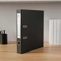 10 Pieces Large Capacity Lever Arch Binder Sturdy Cover 2-Hole File Binder Spine Label Arch File Folder for School