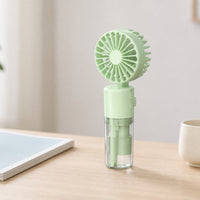 USB Rechargeable Handheld Misting Fan Compact Handheld Fan with Mist Small Cooling for Commuters, Students, Travel