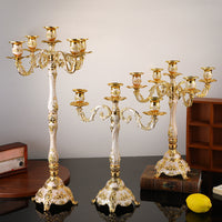 Vintage Candle Holder with Three Heads in Zinc Alloy