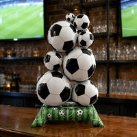 2 Pieces Bar Decoration Soccer Jersey Balloon Sports Themed Football Shirt Balloon Mylar Foil Football Party Balloons Shiny Gloss for Birthday