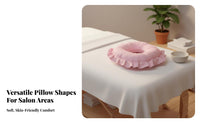 Beauty Bed Face Pillow Skin-Friendly Rectangular Sponge Gentle Padding Gentle Kneading Table Headrest for Beauticians, Estheticians, Salon, Travel