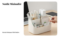 Rectangular Organizer Box, Multi-Functional Desktop Storage, Compartment Design, Large Capacity