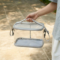 Pet Bird Carrier, Fully Transparent Outdoor Hand Bag with Standing Perch, Breathable Shoulder Bag for Parrot Travel, Parakeet Budgie Transport