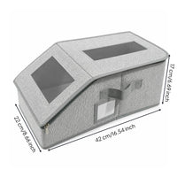 Stackable Hat Storage Box Space-Saving Hat Storage Box with Zipper Transparent Sturdy for Closet