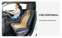 Breathable Wooden Bead Seat Cushion Natural Wood Beads Wooden Bead Seat Cover Universal Fit for Truck Drivers, Summer Driving, Long Drives