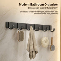 Bathroom Towel Rail, Drill Wall Mounted Rack for Small Areas, Space Aluminium Single Bar for Homeowners, Versatile Kitchen & Balcony Storage Solution