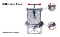 Multi-Purpose Stainless Steel Honey Press Anti-Rust Manual Honey Press Easy to Clean for Beekeepers, Home Brewers, Apiary, Farm