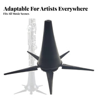 Compact Folding Clarinet Stand Stable Portable Clarinet Stand Star-Shaped Base