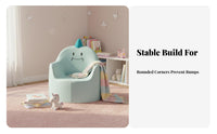 Easy to Clean Kids Bunny Armchair Sturdy & Safe Cartoon Creature Reading Chair Waterproof Small Baby Sofa Stain-Resistant for Toddlers, Babies, Preschoolers, Nursery, Bedroom, Living Room