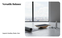 Low-Low-Strain Exercise Wooden Balance Board Floor Friendly Rectangular Rocker Board Heavy Duty Fitness Equipment Portable for Adults