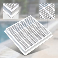 Open-Grid Pool Floor Drain Cover Rigid Square Main Drainer Long-Lasting for Spa