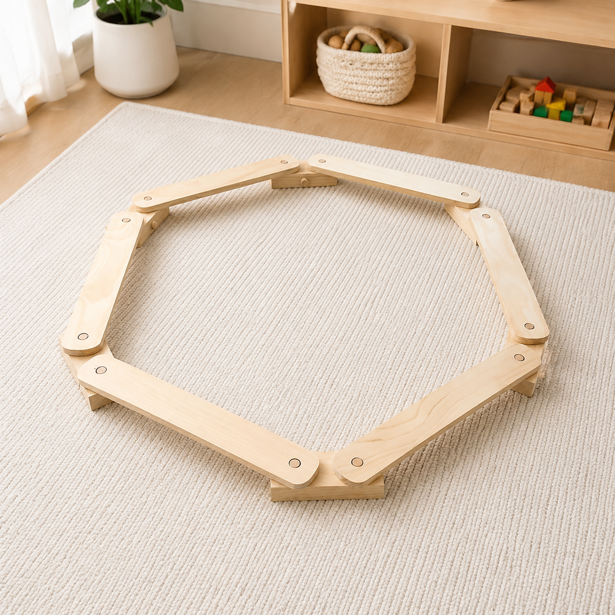 Wooden Balance Beam, Kids Balance Toy, Gross Motor Skills Training, Indoor and Outdoor Play