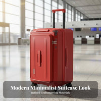 Expandable Design Front-Unziping Roller Luggage Combination Lock Top-Unziping Hardside Luggage Adjustable Telescopic Handle Suitcase Hardshell Protection for Travelers, Vacationers, Business Professionals