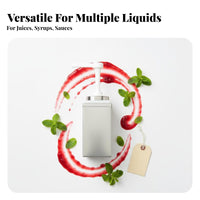 Food Grade Material Sauce Pump Dispenser Precise Dispensing Stainless Steel Lid Sauce Pump Easy to Clean for Chefs, Coffee Shop, Restaurant