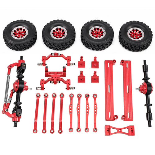 1/16 RC Truck High Strength Metal Undercarriage Support System Kit Rough-Terrain Use Aluminum Steering Arm Set for Repair
