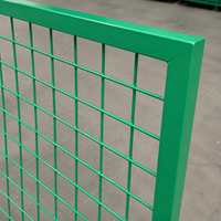 Frame Fence Field 180x300cm, Welded Double Bar Mat Fence, Dark-Coated Grid Fence Panel, Stable Wire Fence for Industry & Park