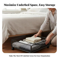Rolling Storage Bin Dustproof Rolling Storage Container Easy Assembly for Closet