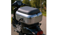 Motorcycle Tail Lockable Trunk Rigid-Body Seat Storage Box Hinged Lid Luggage Case