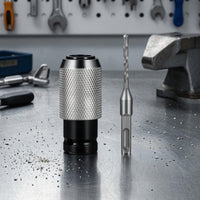 Knurled Grip Electric Wrench Drill Adapter Silver and Black Hammer Drill Adapter Compact Rotary Hammer Converter Cylindrical