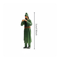 Three Kingdoms Character Model Detailed Craftsmanship 1:64 Scale Historical Figure Hand Painted Diorama Scene Prop for Hobbyists, Dioramas