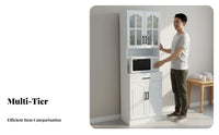 Microwave Stand Cabinet Space-Saving Microwave Hutch Cabinet European Design Liberates Tanding Storage Hutch for Apartment Dwellers, Homeowners