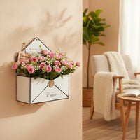 Rustic Envelope Planter Decorative Wall Pocket Easy to Install Wall Planter with Pocket Vertical for Home Decorators, Gardeners, Garden, Patio, Balcony, Fence