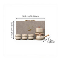 Ru Kiln Ceramic Teapot Automatic Gongfu Tea Set Mill Design