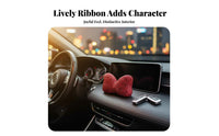 Rhinest Single Bow Car Decoration DIY Friendly Glitter Ear Ornament Crystal Bow Dashboard Charm for Women, Girls, Center Console