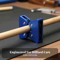 Precise Measurement Cue Straightness Checker Accurate Check Pool Cue Straightness Tester Double-Wheel Design for Game Room, Tournaments