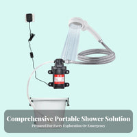 Rererechargeable Shower Pump Portable Design Camping gear Easy to Use individual wellness Appliance for outingers, Pet Owners, Outdoor, Dormitory, outing