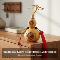 Feng Shui Prosperity Round Gourd Openable Gourd Ornament Auspicious Gourd Charm for Doorway, Home, Office
