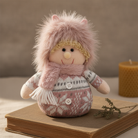 Pink Plush Christmas Doll Ornament for Boys and Girls