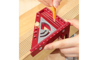 Positioning Pin Metal Combination Square Locking Knob Triangular Protractor Square Reference Holes Woodworking Triangle Ruler Cutout Center for Woodworkers
