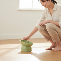 Anti-Tip Elevated Cat Bowl Non-Slip Base Tilted Pet Feeder Easy to Clean for Cats, Kittens