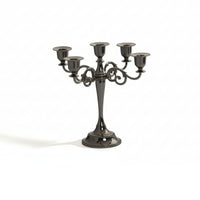 Decorative 5-Arm Candelabra Ornate 5-Arm Candle Holder Elegant Candelabra with Scroll Arms Vintage for Wedding Planners, Home Decorators, Dining Tables, Living Rooms