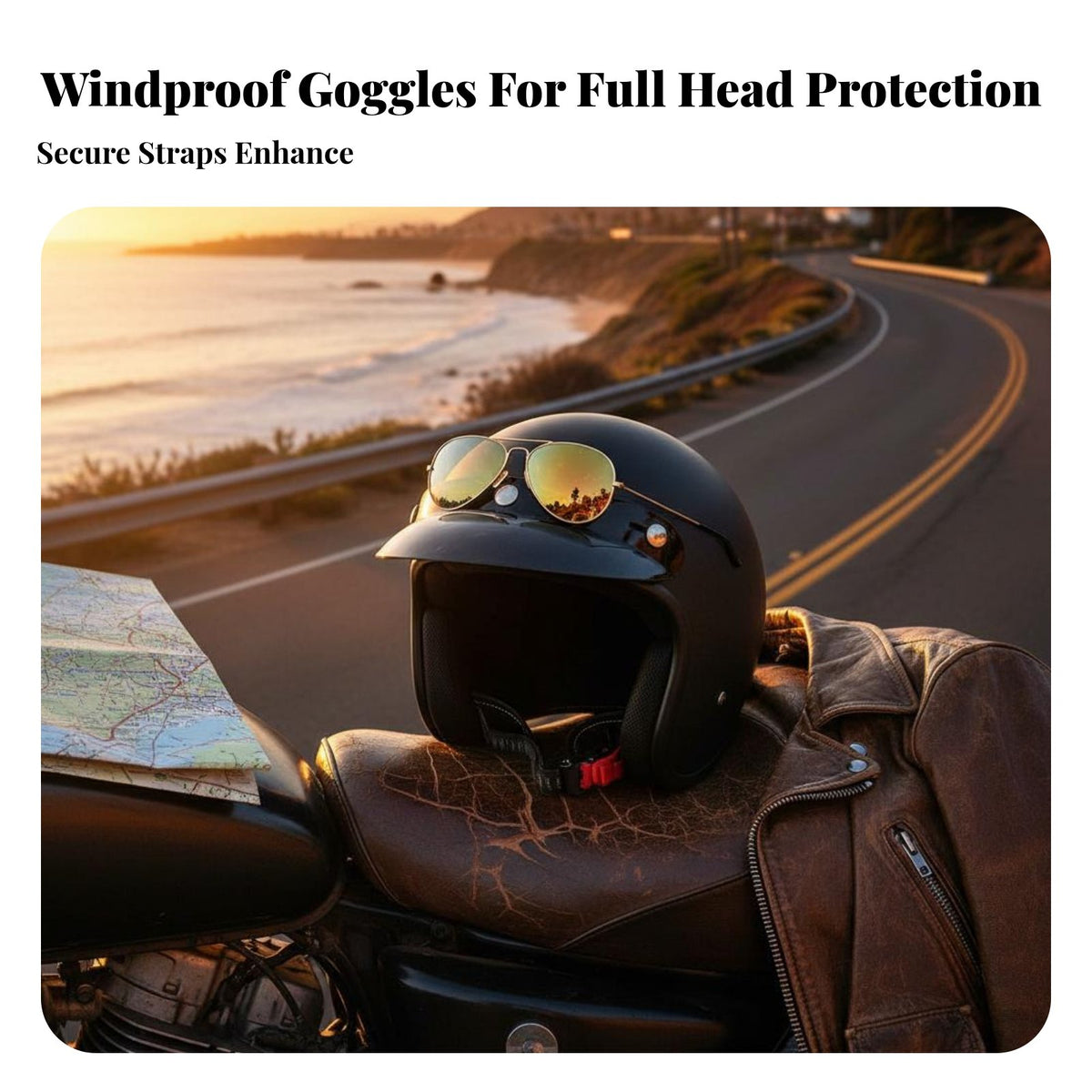 Japanese Design Half Helmet Four-Season Old-School Motorcycle Helmet Impact Resistant Guarding Headwear for Riders, Leisure Cruising, City Commuting