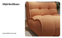 Frameless Design Caterpillar Sofa Full Body Support Cushisingled Floor Lounger Soft Upholstery Lounge Chair Wide Seat for Apartment Dwellers, Students, Meditators, Bedroom, Balcony, Living Room, Reading Nook