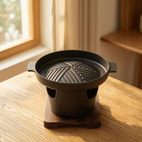 Easy to Clean Korean BBQ Grill Pan Compact Design Korean Design Grill Pan Fast Heating for Beginners, Couples, Outdoor, Camping, Picnic