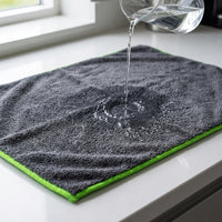 Twisted Loop Car Drying Towel, 60x90cm Car Drying Towel with Micro Fibre Cloths, 1000 GSM Super Absorbent for Glass and Detailing