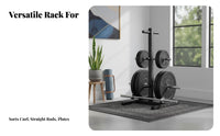 Fixed Barbell Rack Space Saving Design Barbell Storage Stand Sturdy Construction Bar Storage Rack