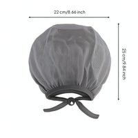 Breathable Full-Cover Work Cap Lightweight Mesh Cap with Tie Closure One-Size Mesh Hat Ventilated for Workshops