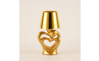 Decorative Heart-Embrace Table Lamp Compact Heart Shaped Table Lamp Ambient Light Cute for Nightstand
