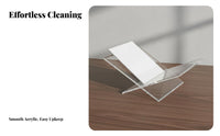 Acrylic Book Stand Minimalist Design Desktop Magazine Holder Book Display Easel for Retailers, Study