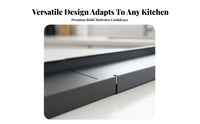 Tool-Effortless Installation Steel Cooktop Back Organizer No Drilling Required Attachable Cooktop Top Shelf Adjustable Size for Renters
