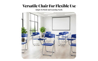 Foldable Design Folding Student Desk Chair Portable Folding Chair with Writing Tablet Space-Saving Lecture Seat Sturdy Frame for Students, Office Workers, Conference Attendees, Training Room, Classroom, Events