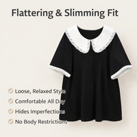 Ladies Short Sleeve Blouses in Soft Fabric for Summer Wear, Plus Size Casual Shirts up to 7XL for Comfortable Fit