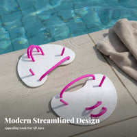 2 Pieces Increases Propulsion Swimming Hand Paddles Builds Strength Swim Training Hand Paddles Improves Technique for Swimmers, Children 6+